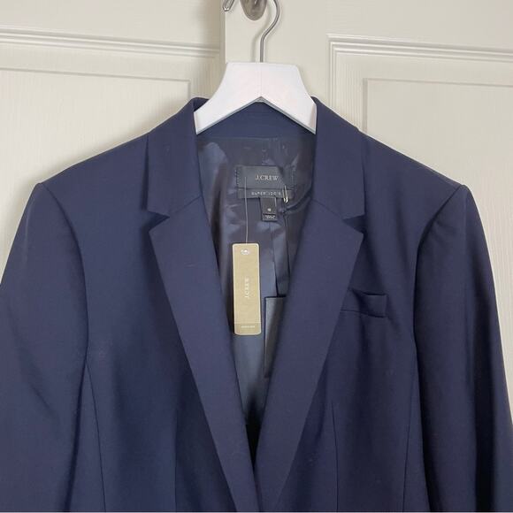 J. Crew Campbell Super 120’s Navy Wool Blazer Lined NWT - Picture 3 of 10